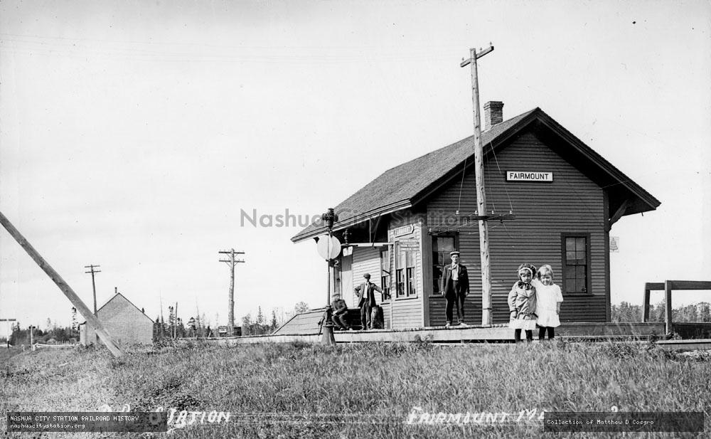 Postcard: Railroad Station, Fairmount, Maine